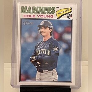 COLE YOUNG 2026 TOPPS HERITAGE ROOKIE CARD